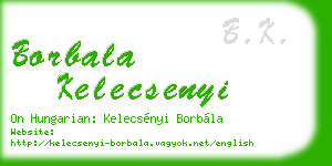 borbala kelecsenyi business card