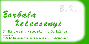 borbala kelecsenyi business card